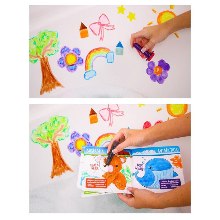 10 Marcadores Laváveis para Banho Zimpli Baff Paints