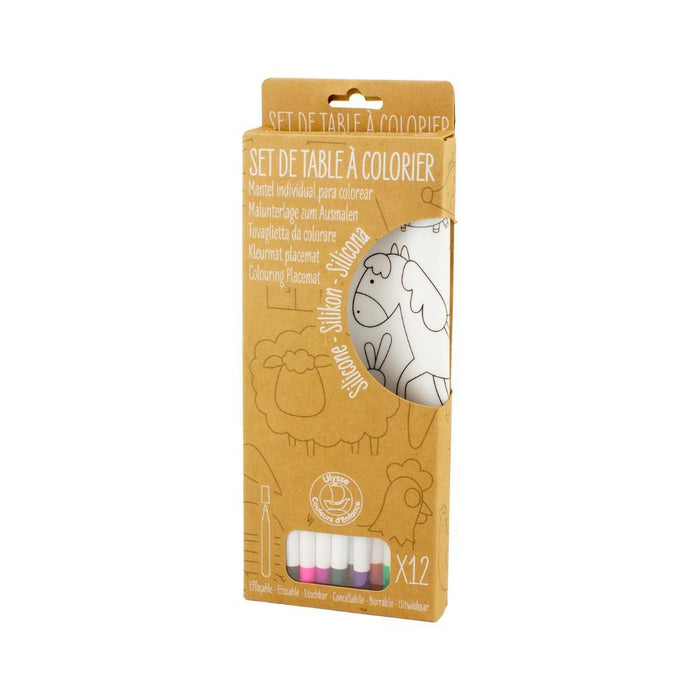Individual em Silicone para Colorir Ulysse Quinta com Canetas