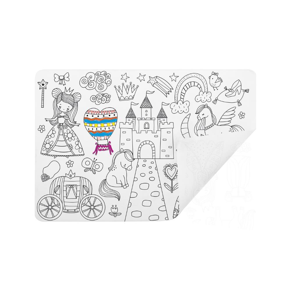 Individual em Silicone para Colorir Ulysse Princesas com Canetas