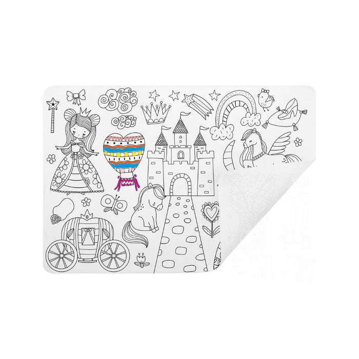 Individual em Silicone para Colorir Ulysse Princesas com Canetas