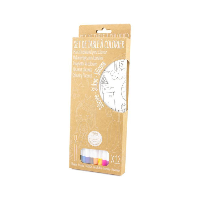 Individual em Silicone para Colorir Ulysse Princesas com Canetas