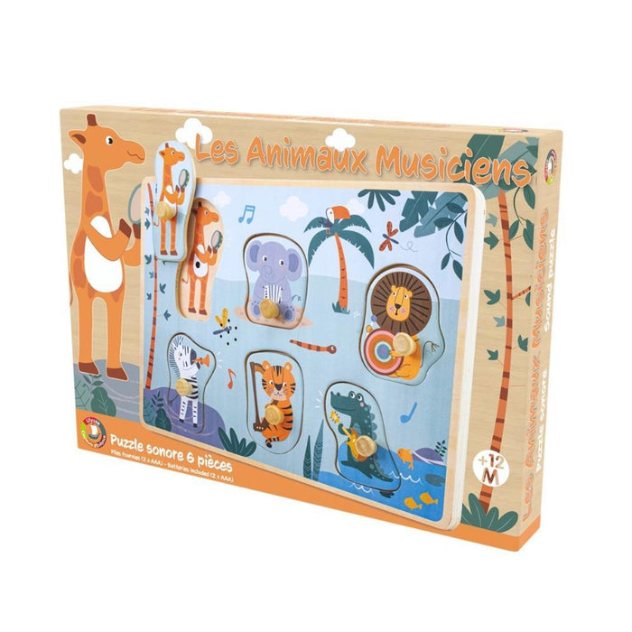 Puzzle de Encaixe com Som Ulysse Animais da Selva