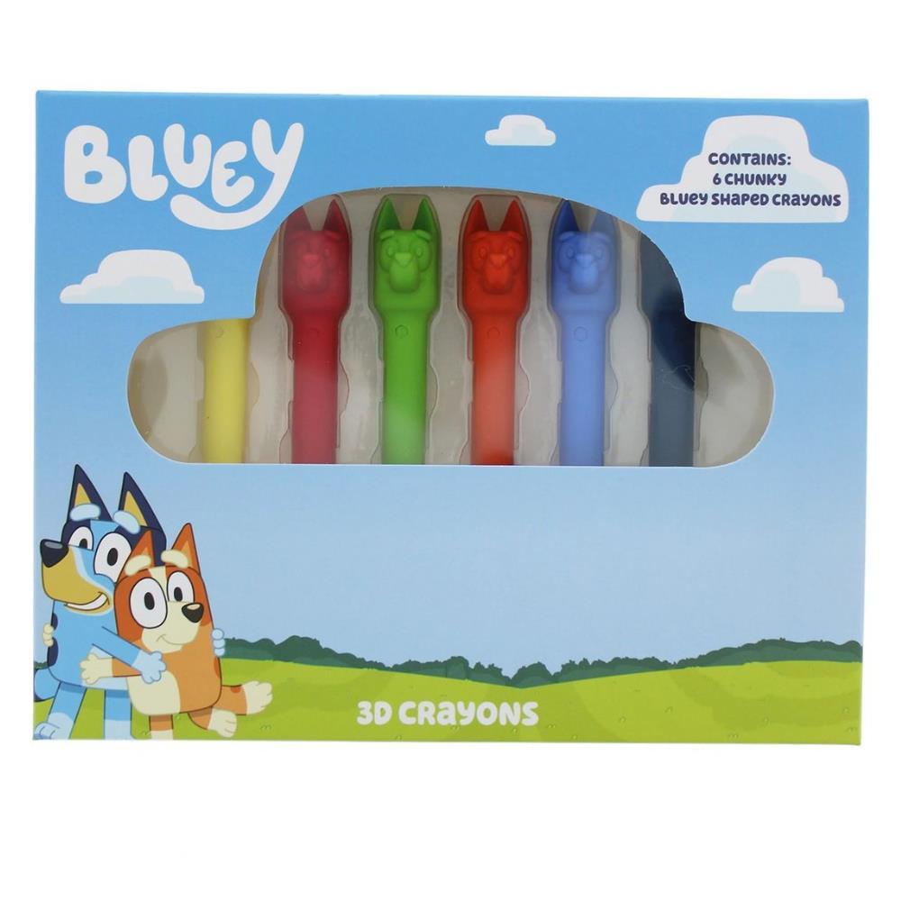 6 Lápis de Cera 3D Bluey