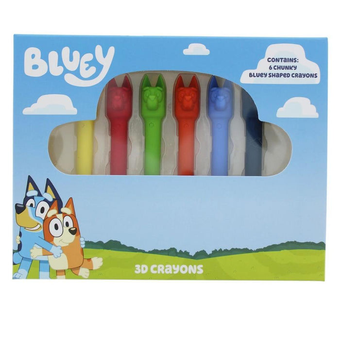 6 Lápis de Cera 3D Bluey