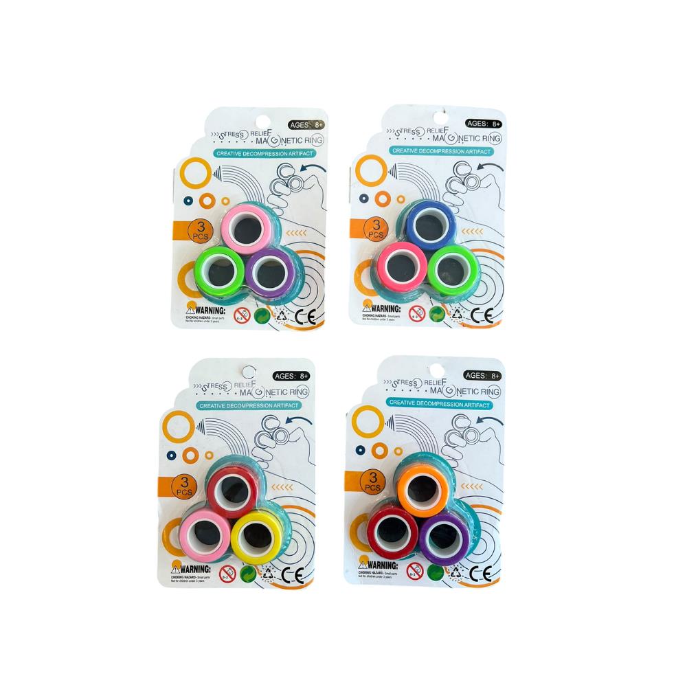 Spinner e Jogo com 3 Anéis Magnéticos