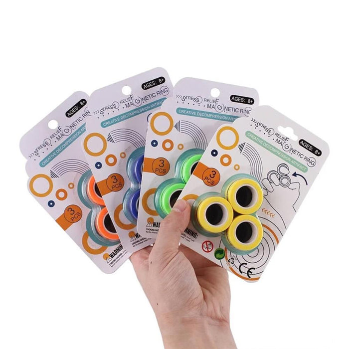 Spinner e Jogo com 3 Anéis Magnéticos