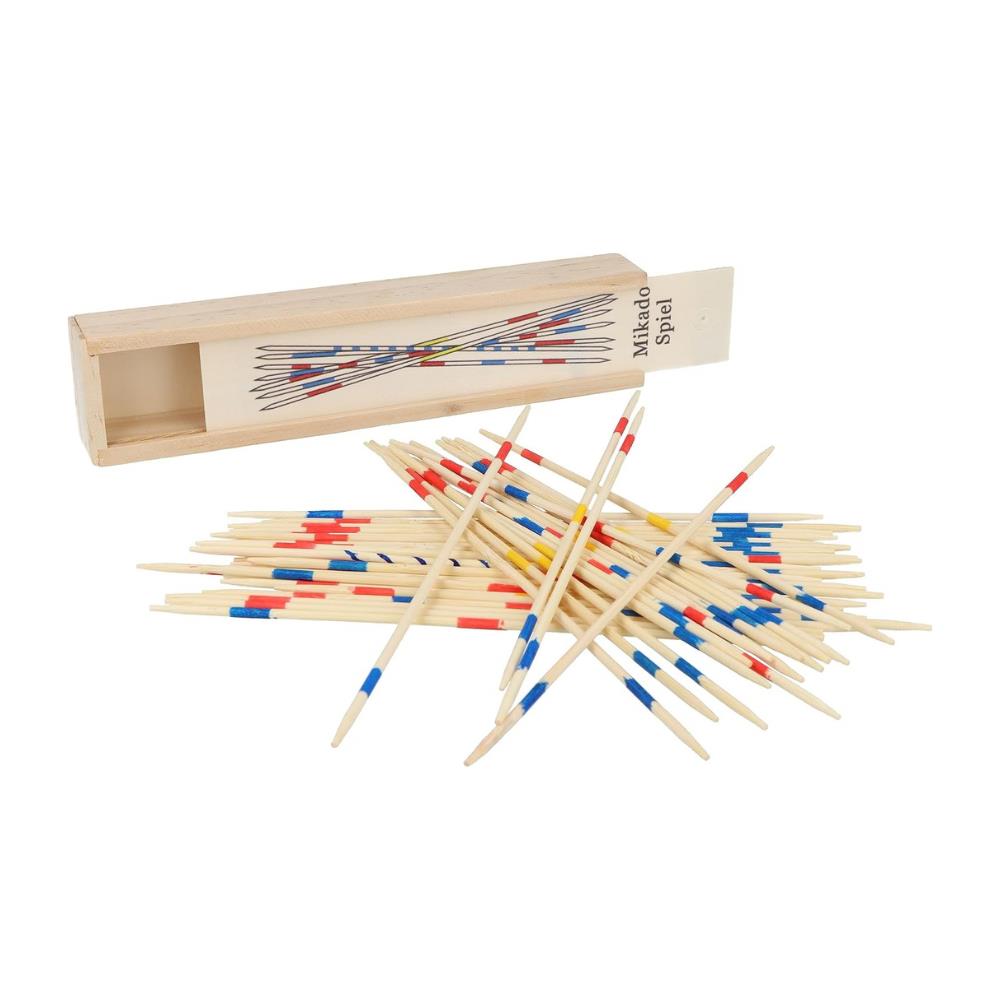 Jogo Mikado com Caixa em Madeira 20cm