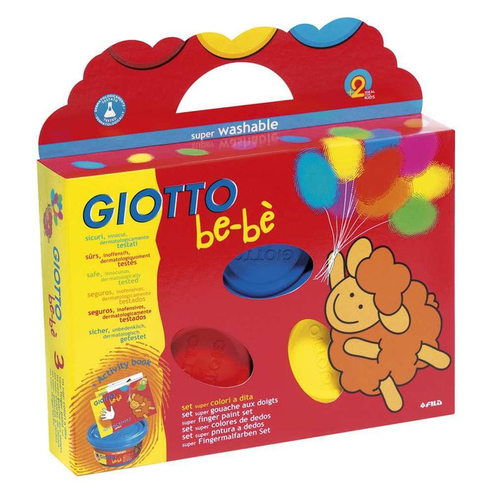 Giotto Be-Bè Pintura com Dedos com Acessórios 3x100ml