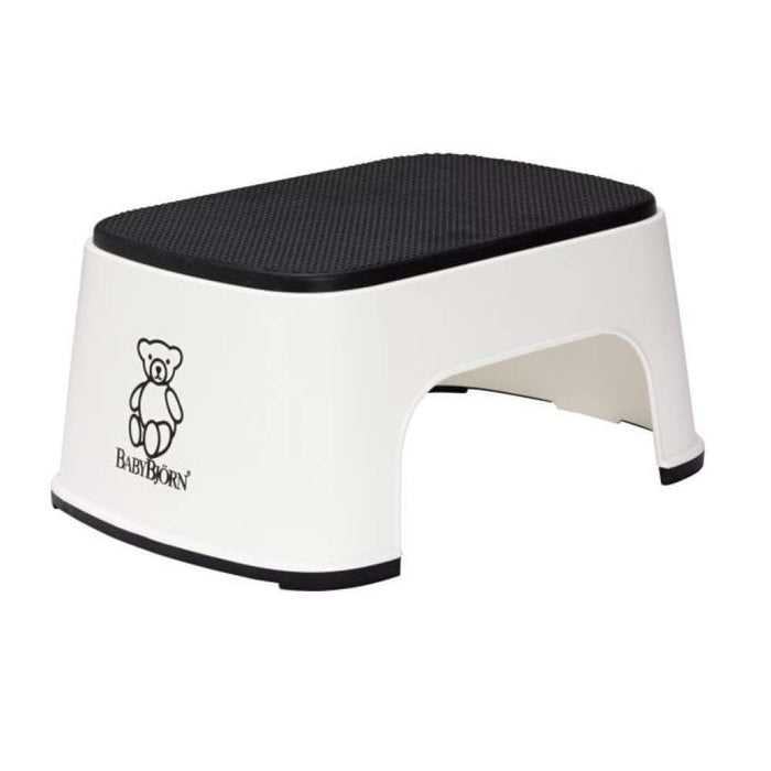 White and Black Stable Stool Step