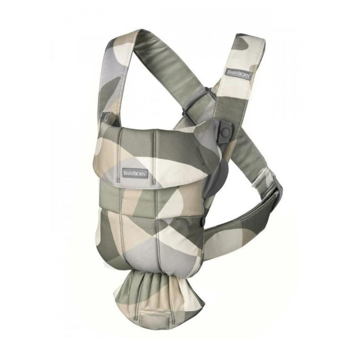 Marsúpio/Porta-Bebés BabyBjörn Mini Algodão Khaki/Green Print