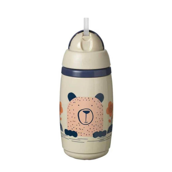 Garrafa Térmica com Palhinha Urso Bege 266 ml