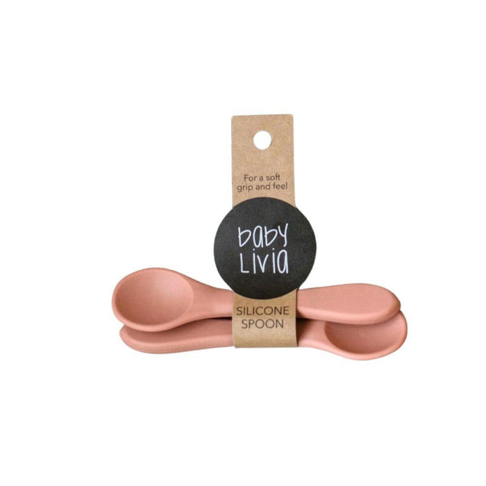 2 Colheres em Silicone Baby Livia Muted Clay