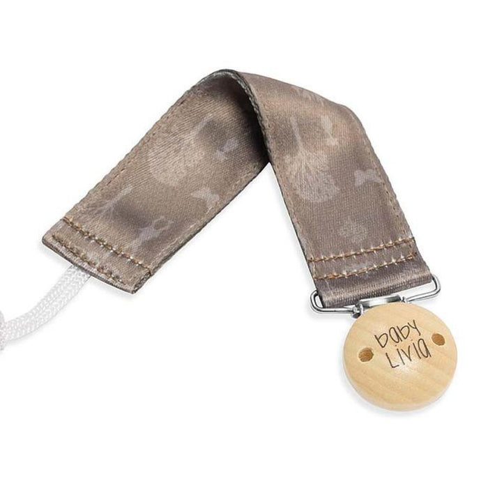 Corrente para Chupeta em Tecido Baby Livia Sky Grey