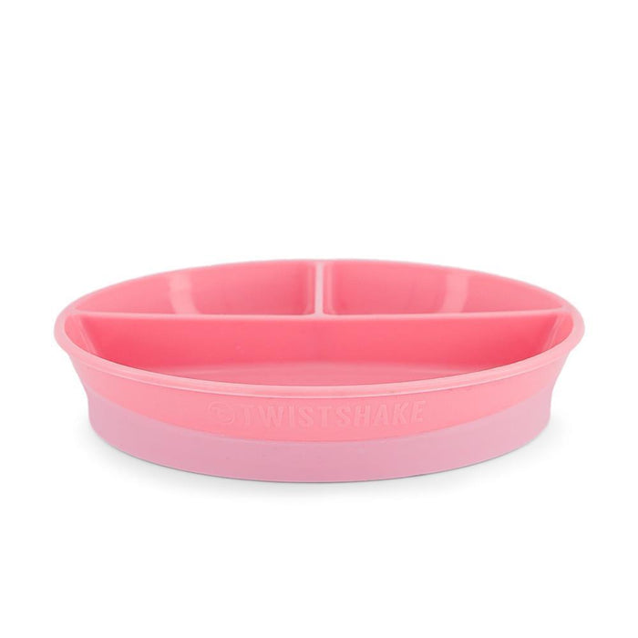 Prato em Silicone com Divisórias e Tampa Twistshake Pink 210ml