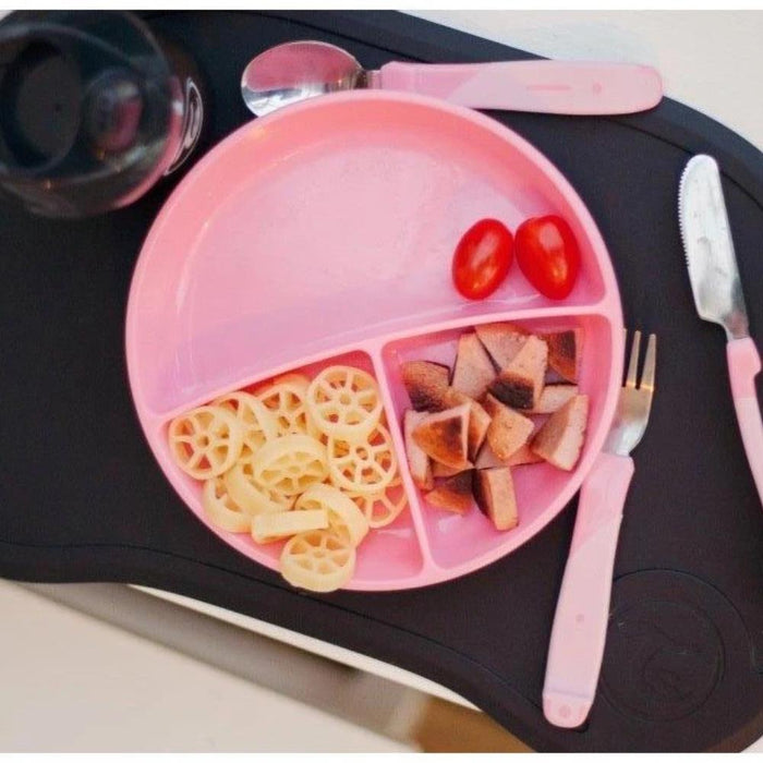 Prato em Silicone com Divisórias e Tampa Twistshake Pink 210ml