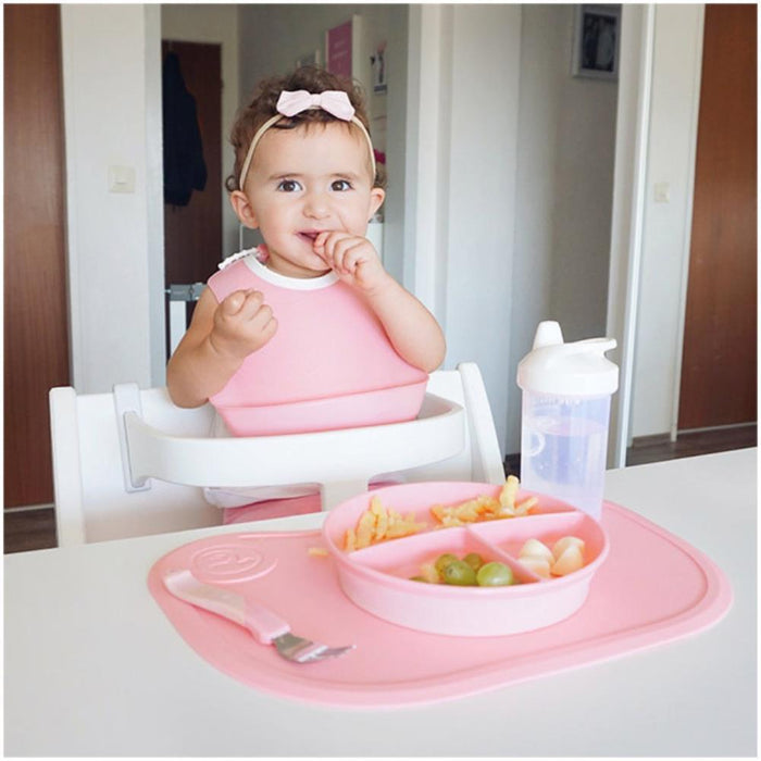 Prato em Silicone com Divisórias e Tampa Twistshake Pink 210ml