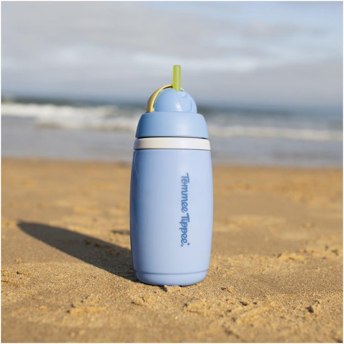 Garrafa Térmica com Palhinha Tommee Tippee Azul 266ml