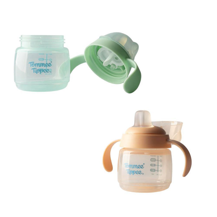 2 Copos de Aprendizagem com Asas Tommee Tippee Verde/Laranja 150ml
