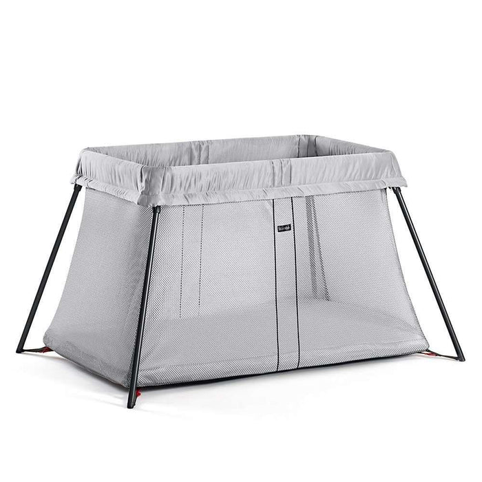 BabyBjörn Grey Travel Cot with Fitted Sheet