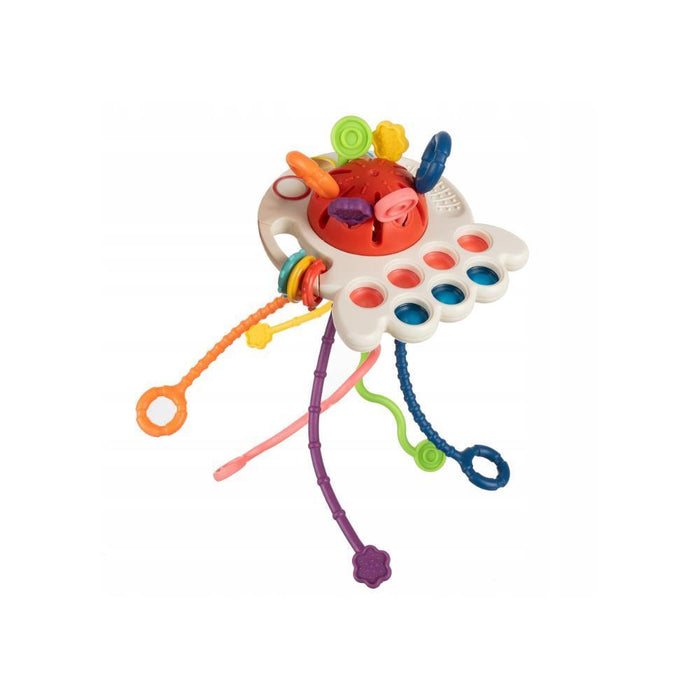 Mordedor Sensorial de Puxar em Silicone