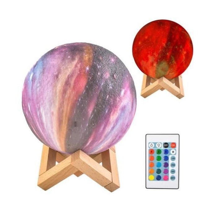 Luz de Presença Izoxis Lua com Suporte e USB RC 15 cm