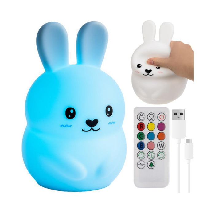 Luz de Presença Izoxis Coelho Silicone USB RC 18 cm