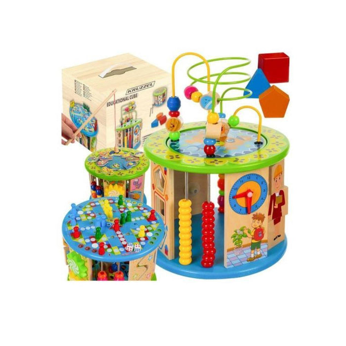 Cubo de Atividades em Madeira