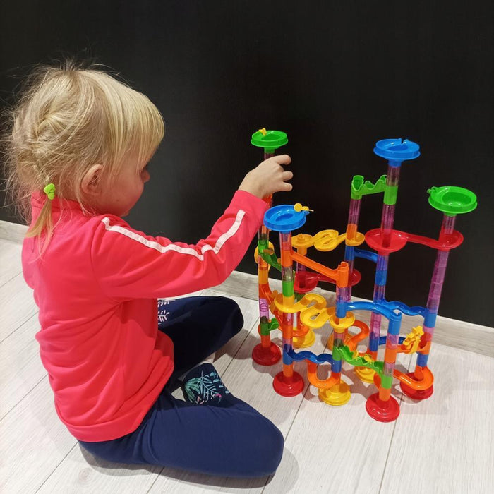 Jogo Marble Run Ball Track Slide 105 Peças