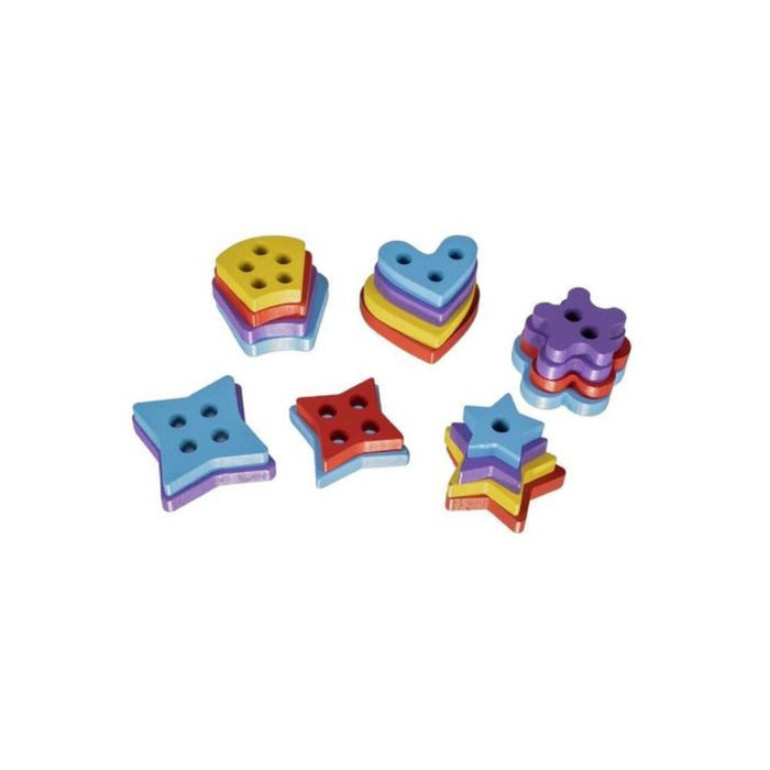 Puzzle de Formas e Jogo Pesca em Madeira