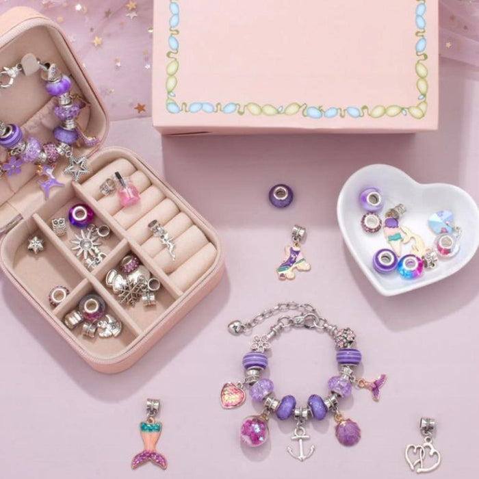 Guarda-Jóias com Kit Pulseiras e Colares Princess