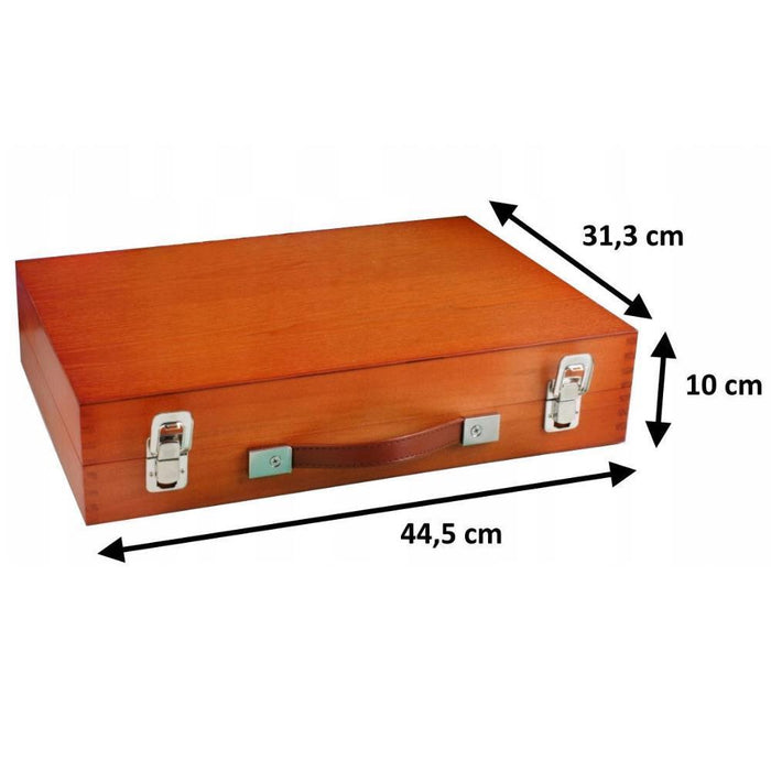 Mala em Madeira com Material de Pintura Maaleo 174 Peças