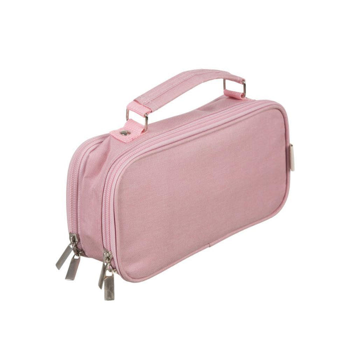 Estojo Duplo com 2 Divisórias Maaleo Rosa