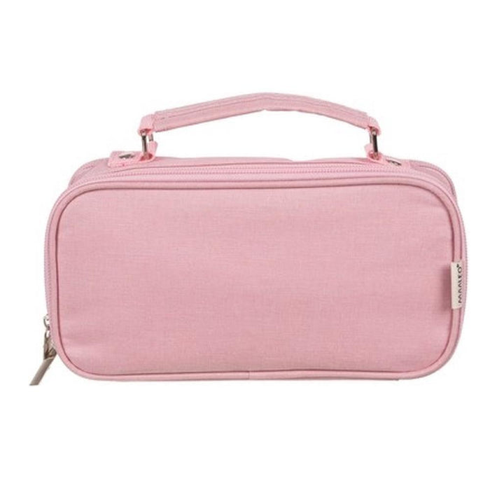 Estojo Duplo com 2 Divisórias Maaleo Rosa