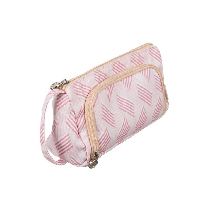 Estojo Duplo com Alça Maaleo Riscas Rosa