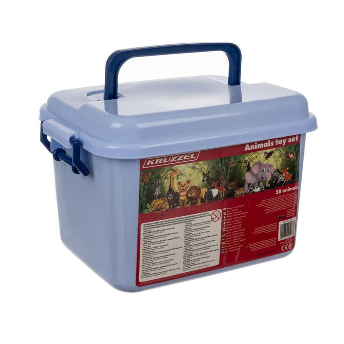 Mala com Figuras de Animais 62 Peças