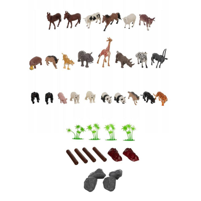 Mala com Figuras de Animais 62 Peças