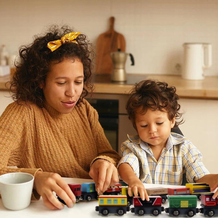 Comboio em Madeira 12 Peças