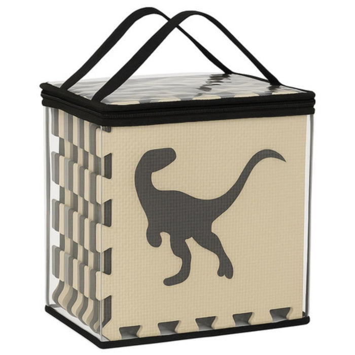 Tapete Puzzle em Eva Dinossauros 106x106cm