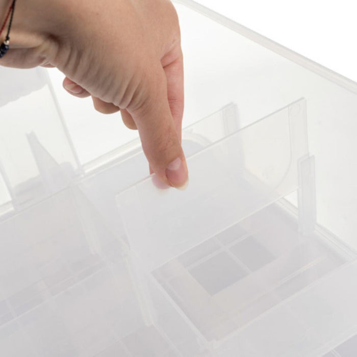 Caixa Organizadora com 3 Níveis e Divisórias para Blocos de Construção 22 Litros