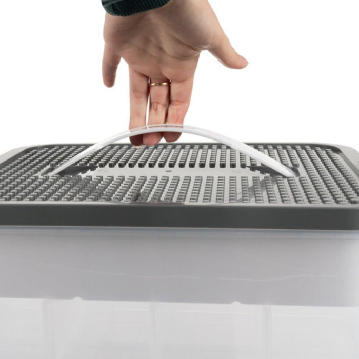 Caixa Organizadora com 3 Níveis e Divisórias para Blocos de Construção 22 Litros