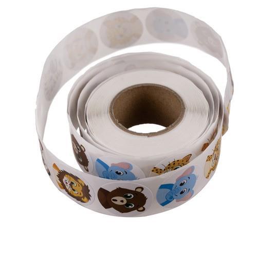 Rolo com 500 Autocolantes de Animais