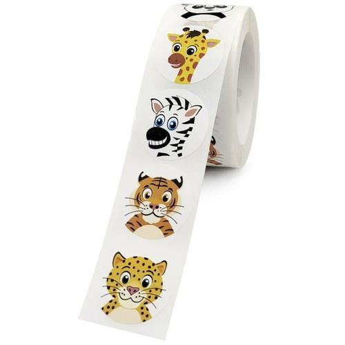 Rolo com 500 Autocolantes de Animais