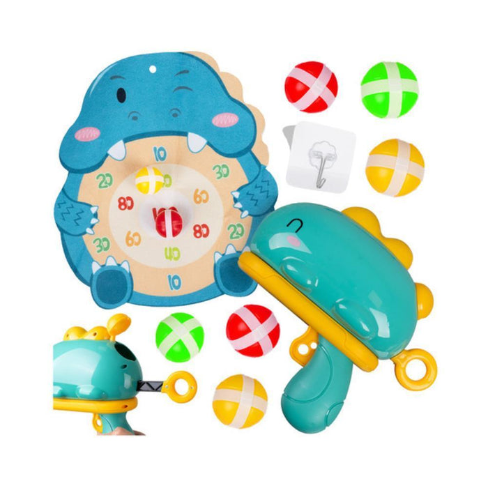 Jogo Tiro ao Alvo Pistola de Bolas Dinossauro