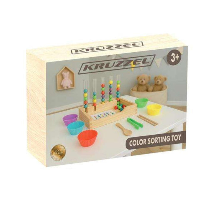 Jogo Montessori Organizar Cores Madeira