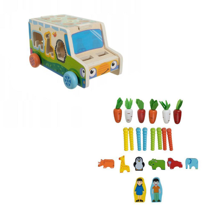 Carrinha de Atividades e Encaixe em Madeira