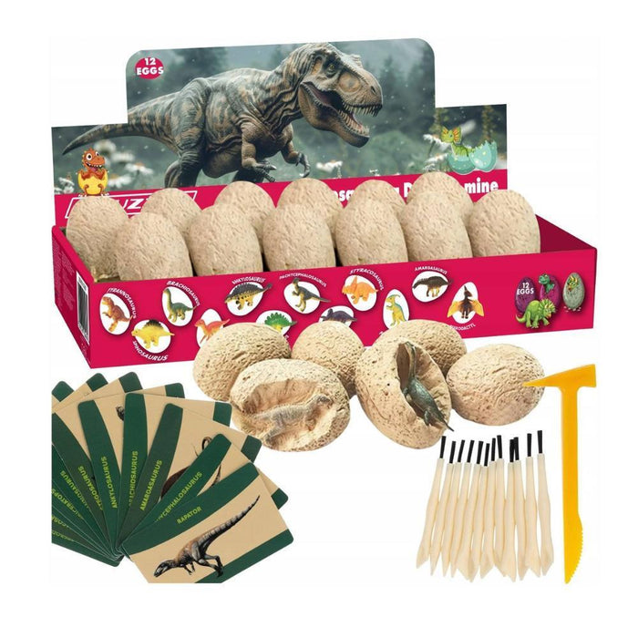 Set 12 ovos de Escavação Kruzzel com Dinossauros