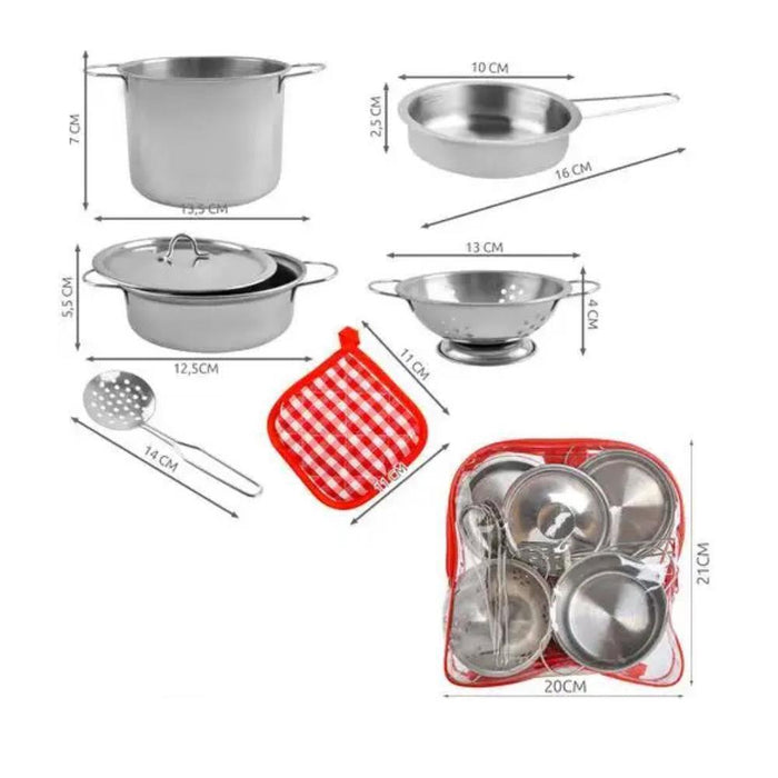 Mochila  com 10 Acessórios de Cozinha em Metal