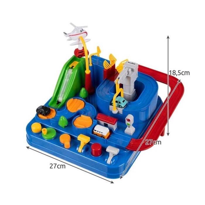 Jogo de Pista com Obstáculos e 4 veículos