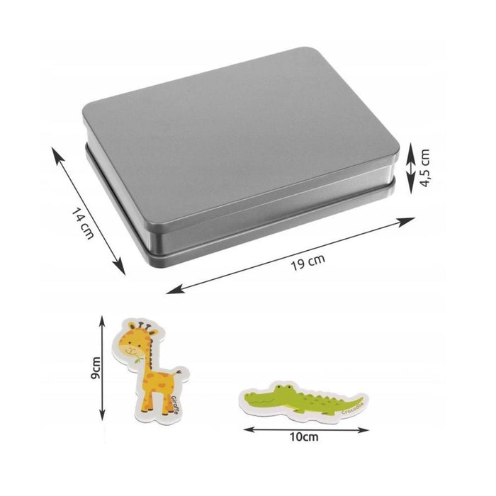 40 ímanes Magnéticos Animais em Caixa de Metal