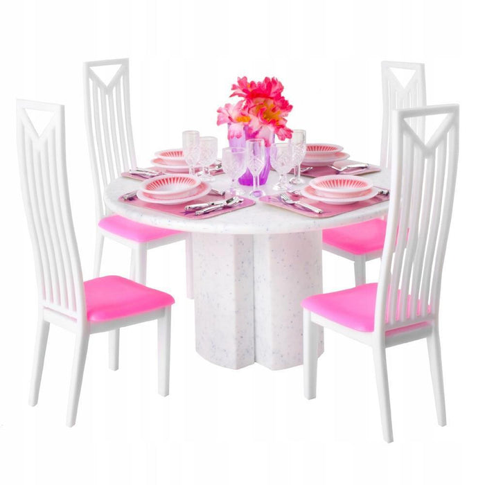 Mesa de Jantar com Acessórios para Bonecas